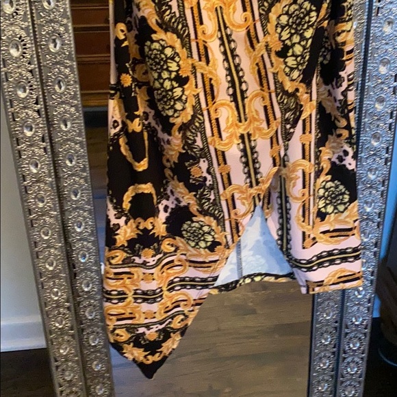 Black and pink pattern cocktail dress - Picture 3 of 3